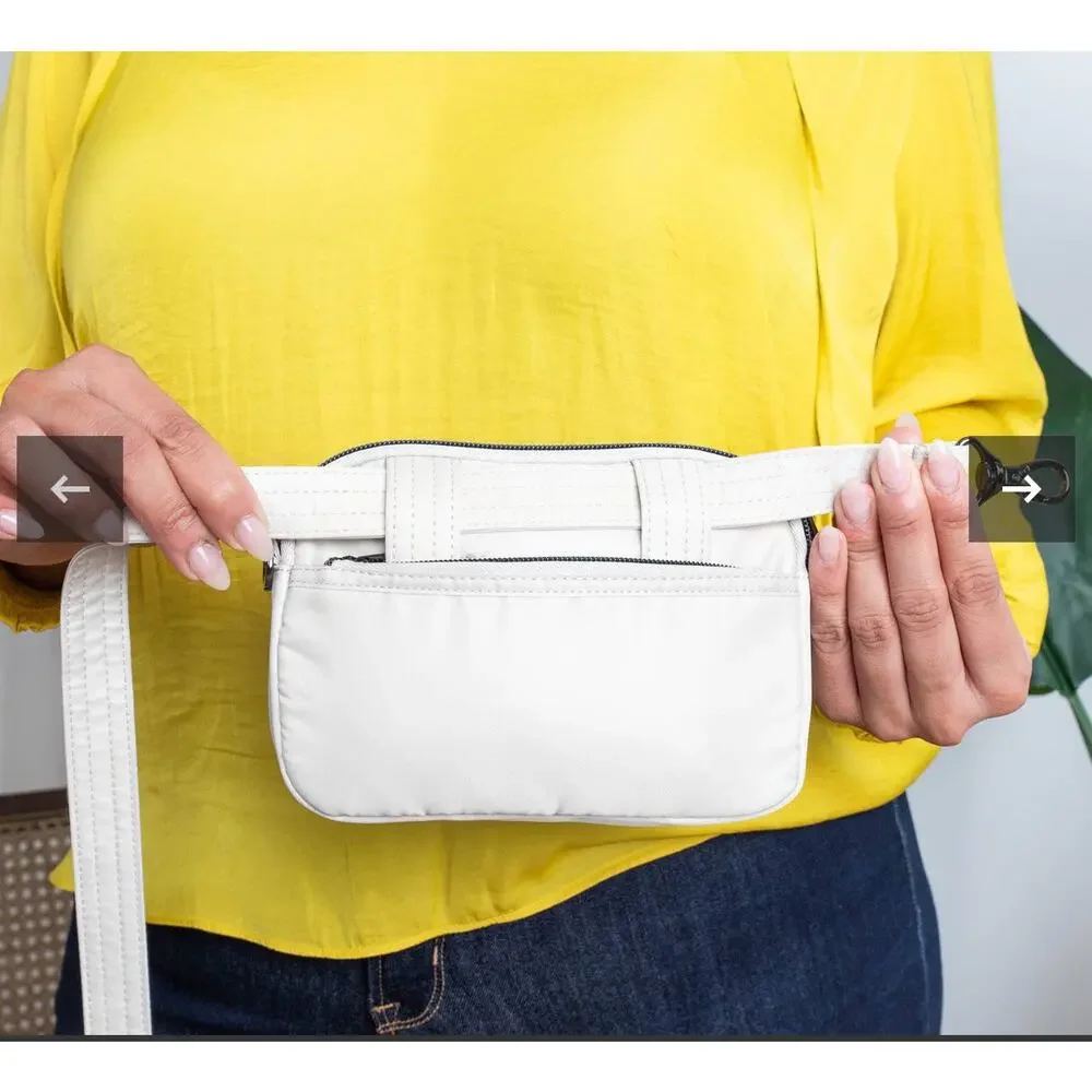 Lug Belt Waist Sling Bag Off White Super Coupe RFID Women Floral Multicolor